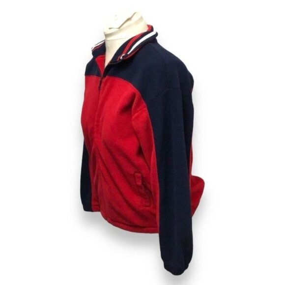 Outlooks Mens Full Zip Soft Fleece Jacket, Red, size M - Picture 2 of 6